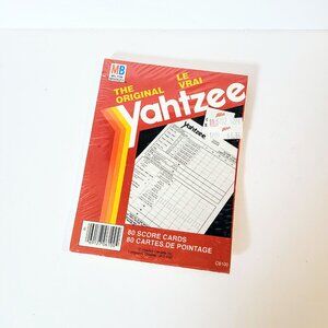 Vintage Yahtzee Scorecards, The Original Yahtzee, 80 Sheets, Milton Bradley